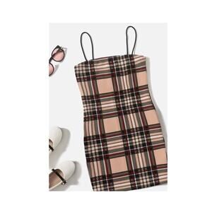 SHEIN Girls Plaid Print Dress Size Medium